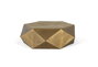 GINER Y COLOMER Table Basse Hexagonale en Aluminium Doré, Dimensions 107 x 107 x 34 cm, Design Moderne et Minimaliste pour le Salon